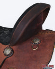 Hilason Western Horse Barrel Racing Trail American Leather Saddle Brown - Everest Ranch