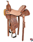 Hilason Western Horse Barrel Racing Trail American Leather Saddle Tack Tan