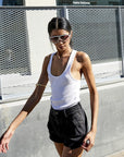The Stella High Rise Denim Shorts