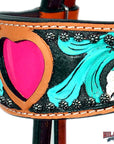 HILASON Western Horse Headstall Breast Collar Genuine American Leather Saddle Tan