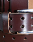 HILASON Western Genuine Leather Belt for Handmade Unisex Full Grain Heavy Duty Belt Dark Brown