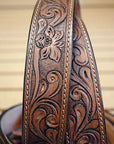58 In Hilason Hand Tooled Buffalo Hide Western Leather Mens Womens Belt Brown