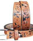 46" HILASON HAND MADE HEAVY DUTY BUFFALO HIDE LEATHER STICHED BELT –