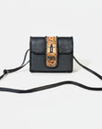 Laurel Rodeo Hand-Tooled Genuine Leather Crossbody Shoulder Bag Black | Houston Livestock Show and Rodeo