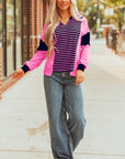Haven Stripe Loose Fit Long Sleeve Top