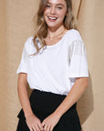 Rhinestone Fringe T Shirt