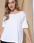 Rhinestone Fringe T Shirt