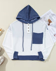 Corded Patch Pocket Drawstring Hoodie