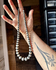 20 1/2 inch 8 to 14 mm Sterling Silver Pearls Necklace