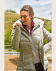Grey Duck Down Riding Jacket