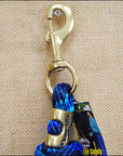 Navy-Blue-Turquoise Weaver Tack Horse Poly Lead Rope W/ Solid Brass 225 Snap
