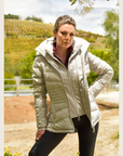 Grey Duck Down Riding Jacket