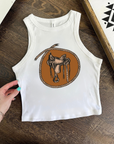 Saddle Up Cropped Tank