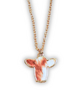 Moo Pendant Fashion Necklace - Gold