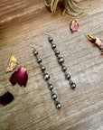 All Sterling Silver Pearls earrings dangle simple on needle