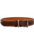 ExionPro Silver Clincher Padded Leather Dog Collar - Conker Padding
