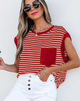 Annika Stripe Round Neck Tank Top