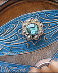 Hilason American Leather Hand Painted Horse Headstall Breast Collar