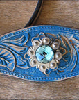 Hilason American Leather Hand Painted Horse Headstall Breast Collar