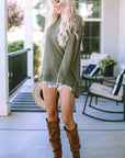 Kassidy Waffle Knit Oversized Top