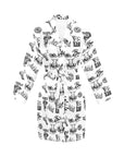 Cowboy Print Western Satin Robe
