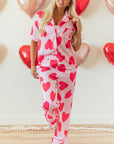 Valentines Short Sleeve Pants Pajamas Set