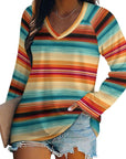 Baha Ranch Long Sleeve Southwestern Serape Top