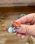 Ring - Size 7 -Red Spiny & Sterling Silver