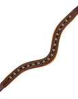ExionPro Large Dual Coloured Glittering Black, Golden Crystal Browband