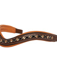 ExionPro Large Dual Coloured Glittering Black, Golden Crystal Browband