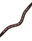 ExionPro Designer Clear Light Pink & Maroon linked Crystal Browband