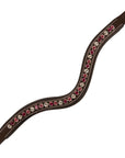 ExionPro Designer Clear Light Pink & Maroon linked Crystal Browband