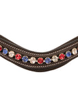 ExionPro Designer Red, Blue & White linked Crystal Browband