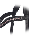 ExionPro Elegant Soft Padded Light Rose, Light Amethyst Colored Crystal Browband