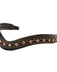 ExionPro Elegant Soft Padded Jet, Light Amethyst Colored Crystal Browband