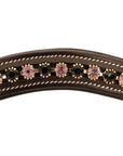 ExionPro Elegant Soft Padded Jet, Light Amethyst Colored Crystal Browband