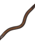 ExionPro Elegant Deep Curved Soft Padded Topaz Crystal Decorated Browband