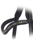 ExionPro Elegant Deep Curved Soft Padded Olivine, Violet Colored Crystal Browband