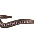 ExionPro Elegant Deep Curved Soft Padded Tanzanite, Violet Colored Crystal Decorated Browband