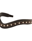 ExionPro Elegant Soft Padded Clear Crystal, Burgundy Colored Crystal Browband