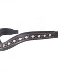 ExionPro Elegant Soft Padded Clear Crystal, Burgundy Colored Crystal Browband