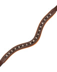 ExionPro Elegant Soft Padded Clear Crystal, Burgundy Colored Crystal Browband