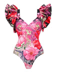 Bohemian Resort Swimsuit and Skirt Set
