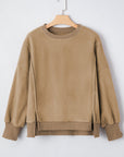 TatumFuzzy Sherpa Splicing Pullover Sweatshirt