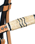 Western Horse Headstall Tack Bridle American Leather Braided Oil Hilason