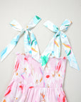 Floral Tied Straps Maxi Dress