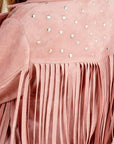 Studded Fringe Open Western Jacket