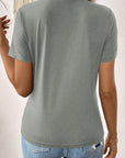 Stripe Textured Short Sleeve T-Shirt