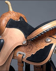 HILASON Western Horse Saddle American Leather Flex Trail Barrel Racing | for Horses
