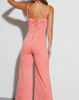 Denim Slim Fit High Elastic Flared Jumpsuit
